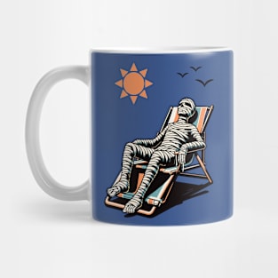 Mummy Laying On A Beach Chair Mug